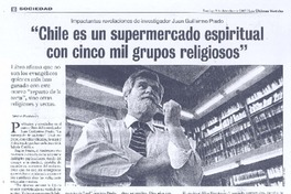 "Chile es un supermercado espiritual con cinco mil religiosos