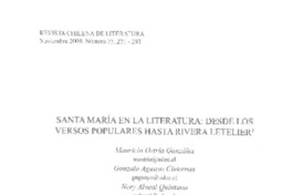 Santa María en la literatura