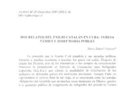 Dos relatos del exilio catalán en Cuba