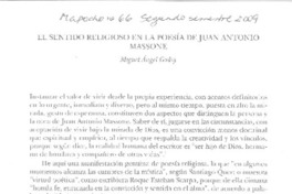 El sentido religioso en la poesía de Juan Antonio Massone