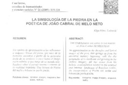 La simbología de la piedra en la poética de Joao Cabral de Melo Neto