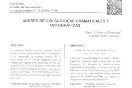 Andrés Bello: sus ideas gramaticales y ortográficas
