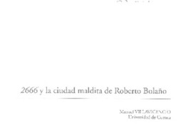 2666 y la ciudad maldita de Roberto Bolaño