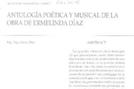 Antología poética y musical de la obra de Ermelinda Díaz