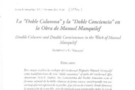 La "doble columna" y la "doble conciencia" en la obra de Manuel Manquilef