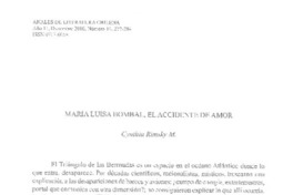 María Luisa Bombal, el accidente del amor