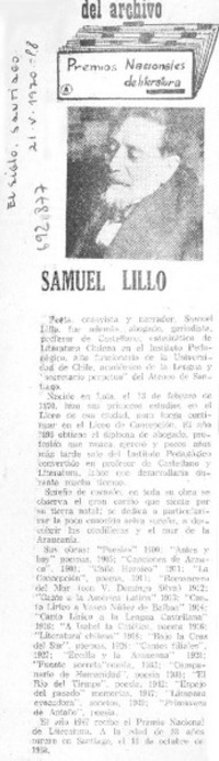 Samuel Lillo.