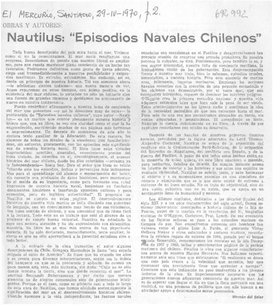 Nautilus: "Episodios navales chilenos"