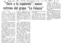 "Cero a la izquierda", nuevo estreno del grupo "La Falacia".