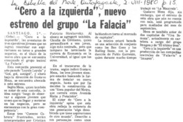 "Cero a la izquierda", nuevo estreno del grupo "La Falacia".