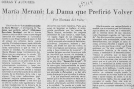 María Merani: La dama que prefirió volver
