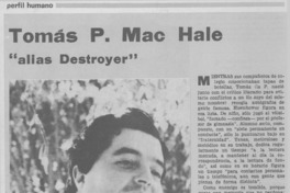 Tomás P. Mac Hale "alias destroyer" [entrevista]