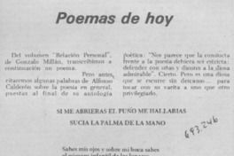 Poemas de hoy.