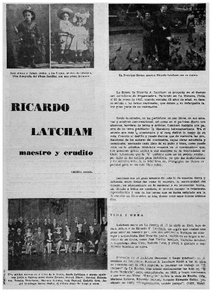 Ricardo Latcham, maestro y erudito