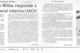 Profesor Jorge Millas responde a secretario general interino UACH.