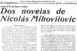 Dos novelas de Nicolás Mihovilovic