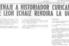 Homenaje a historiador curicano René León Echaiz rendirá la UC.