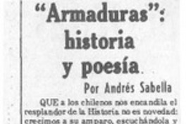 "Armaduras": historia y poesía