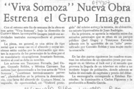 Viva somoza" nueva obra estrena el grupo imagen.