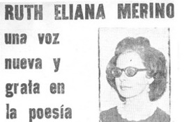 Ruth Eliana Merino una voz nueva y grata en la poesía