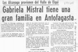 Gabriela Mistral tiene una gran familia en Antofagasta.