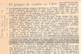 El proceso de cambio en Chile