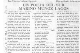 Un poeta del sur Marino Muñoz Lagos