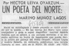 Un poeta del norte: Marino Muñoz Lagos