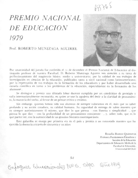Premio Nacional de Educación