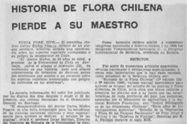 Historia de flora chilena pierde a su maestro
