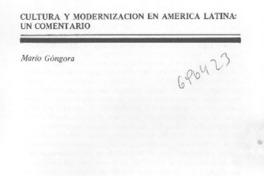 Cultura y modernización en América Latina