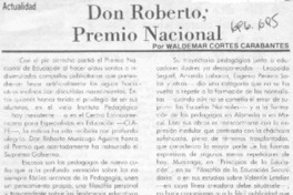 Don Roberto; premio nacional
