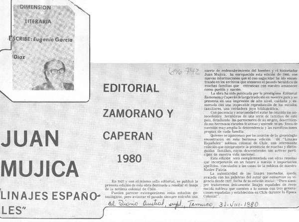 Juan Mujica linajes españoles