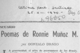 Poemas de Ronnie Muñoz M.