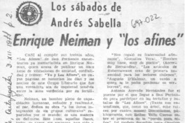 Enrique Neiman y "los afines"