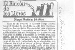 Diego Muñoz, 80 años