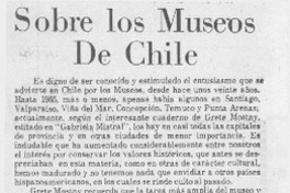 Sobre los museos de Chile
