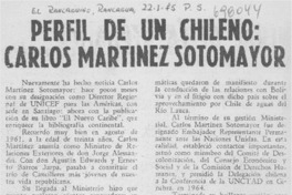 Perfil de un chileno: Carlos Martínez Sotomayor