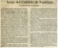 Actas del cabildo de Santiago