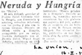 Neruda y Hungría.
