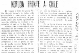 Neruda frente a Chile.