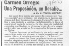 Carmen Orrego: una proposición, un desafío...