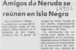 Amigos de Neruda se reúnen en Isla Negra.