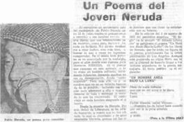 Un poema del joven Neruda.