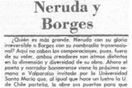 Neruda y Borges