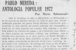 Pablo Neruda, antología popular 1972