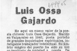 Luis Ossa Gajardo.