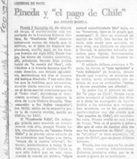 Pineda y "el pago de Chile"