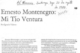 Ernesto Montenegro: mi tío Ventura