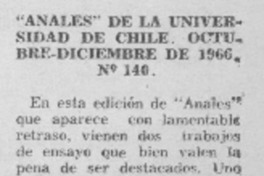 Anales" de la Universidad de Chile.